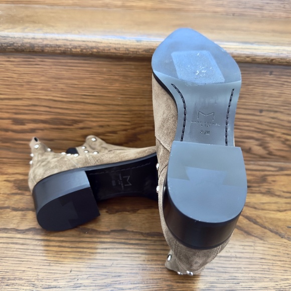 Marc Fisher Studded Chelsea Boot Taupe Suede 8.5 NWOT - Picture 8 of 10